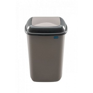[PL610-06] - Plafor Quatro rugós billenőfedeles szemetes 28L Mocca