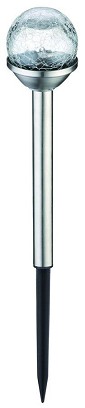 [EGSL-SS1LC34RGB-PDQ] - Entac Kerti Szolár Lámpa 340mm Rozsdamentes acél Üveg fej 1 LED RGB 24/kínáló