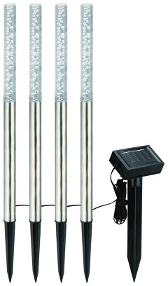 [EGSL-SS1LT47-S4] - Entac Kerti Szolár Lámpa 47cm Rozsdamentes acél 4 LED