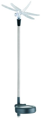 [EGSL-SS1LDF80] - Entac Kerti Szolár Lámpa 340mm RGB Rozsdamentes acél szitakötő forma