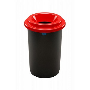 [PL650-04] - Plafor ECO kerek, henger szemetes 50L fekete/piros