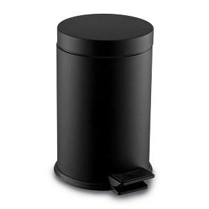 [DM0106B] - Rozsdamentes acél pedálos szemetes, kivehető műanyag vödörrel, 20L, fekete